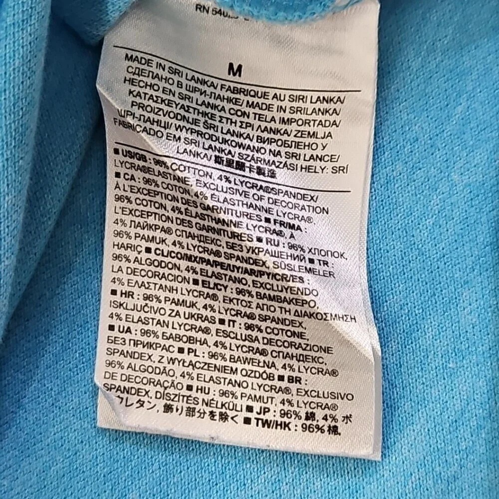 Banana Republic Men’s Size Large Short‎ Sleeve Polo Shirt Elephant Logo Sky Blue